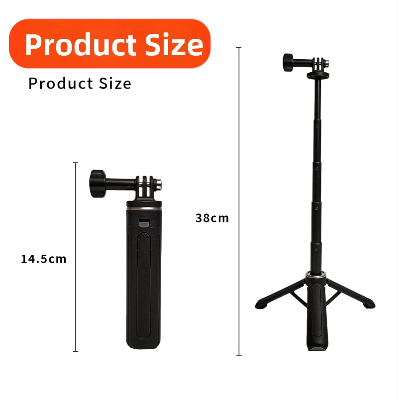 DJI Action6/5Pro/4/3 akciókamerákhoz készült teleszkópos kiterjesztő rúd mágneses gimbal-tartóval
