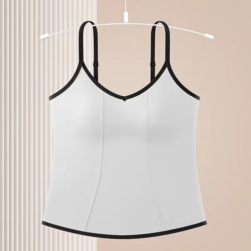 Magas minőségű ice silk melltartó nélküli top, varrat nélküli hát, beépített habpárnázás, karcsú alapréteg