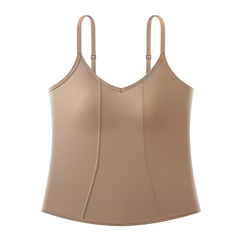 Magas minőségű ice silk melltartó nélküli top, varrat nélküli hát, beépített habpárnázás, karcsú alapréteg