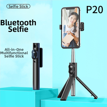P20 Bluetooth Selfie Stick integrált telefon-tartóval, asztali háromlábú állvány élő közvetítéshez és rövid videók készítéséhez