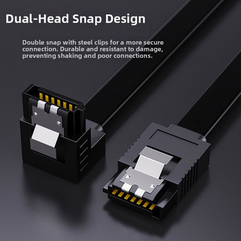 Jinghua SATA 3.0 adatkábel SSD-hez, HDD-hez és optikai meghajtóhoz SATA soros csatlakozáshoz