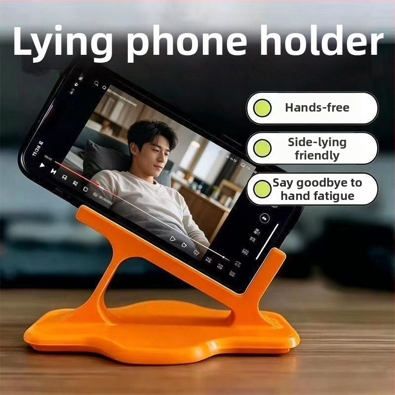 Ergonomikus oldalsó fekvésű telefon- és tabletatartó — padlón álló állvány olvasáshoz és nézéshez