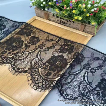 25 cm széles pillás csipke DIY ruhákhoz és függönyök dekorálásához