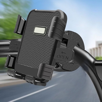 Hatágú telefon-tartó a motorkerékpár visszapillantó tükréhez, kerékpár elektromos kormányához illeszkedő, rezgéscsillapító