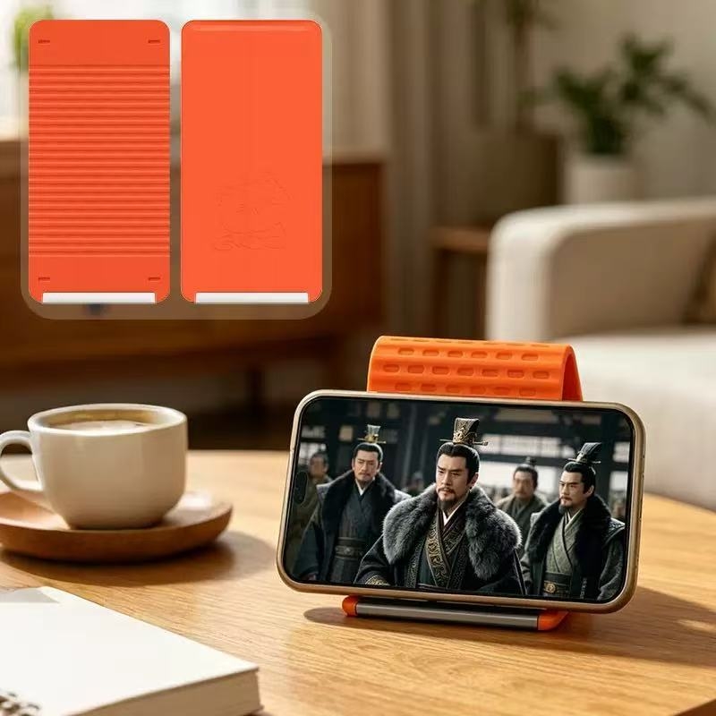Rugalmas szilikonból készült telefon-tartó, összecsukható, rezgéscsillapító funkcióval, multifunkcionális tabletatartó.