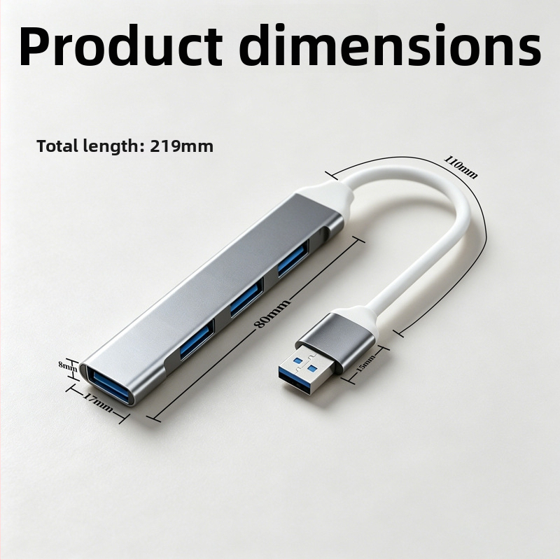 Type-C 4-in-1 USB hub, USB bővítő dokk, 1–4