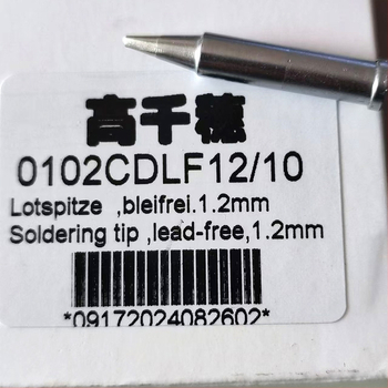Hosszú élettartamú forrasztóhegy 0102CDLF12, kompatibilis az ERSA I-TOOL-lal, 1,2 mm
