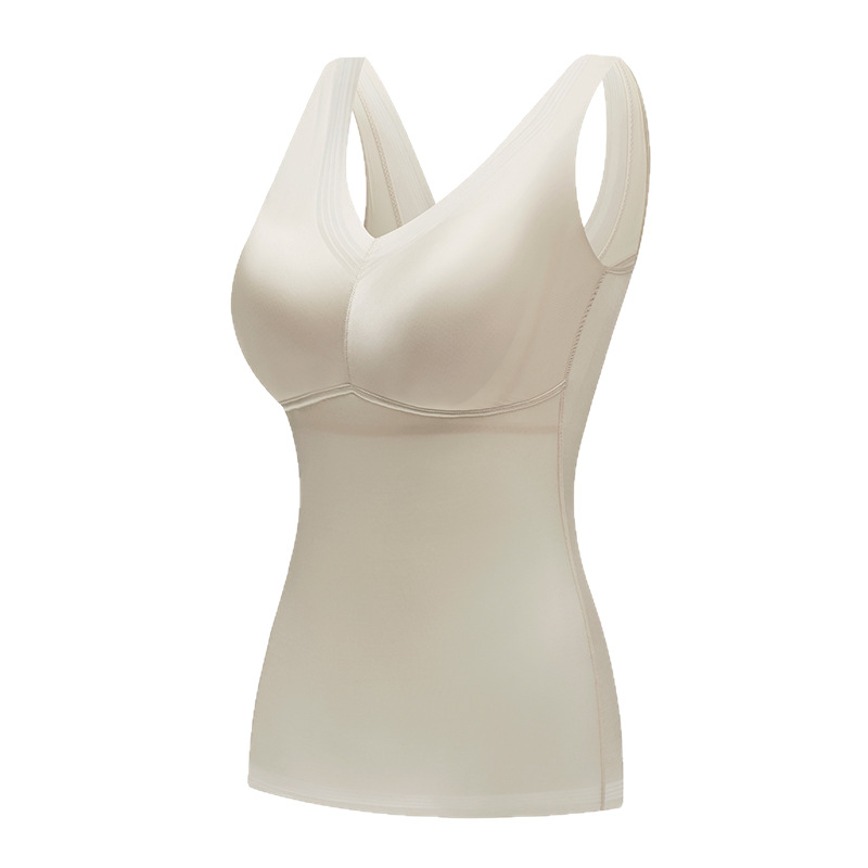 Varratlan, rendkívül rugalmas mulberry-selyem felső részhez, latex melltartó poharakkal, oldalsó mellszív formázás, shapewear a felsőtestre