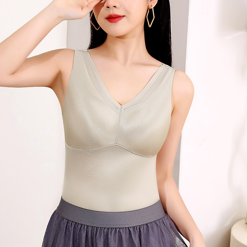 Varratlan, rendkívül rugalmas mulberry-selyem felső részhez, latex melltartó poharakkal, oldalsó mellszív formázás, shapewear a felsőtestre