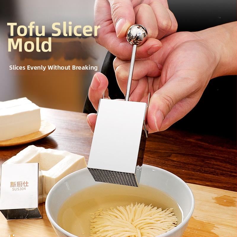 Cuțit pentru tofu cu design crizantemă pentru tăierea florilor și răzuirea tofu, oțel inoxidabil 304, ustensilă de bucătărie