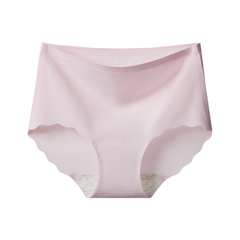 Sima női alsónemű Ice Silk anyagból, magas derekú, antibakteriális terület, plusz méret, nyárra könnyű