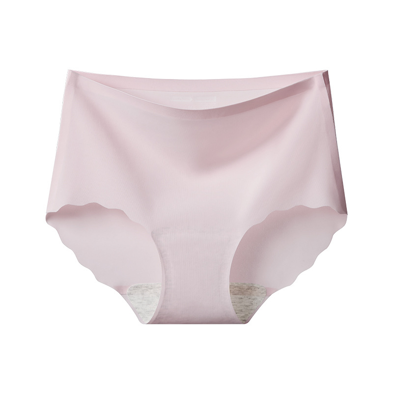 Sima női alsónemű Ice Silk anyagból, magas derekú, antibakteriális terület, plusz méret, nyárra könnyű