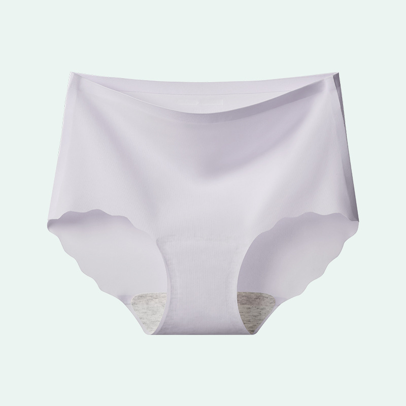 Sima női alsónemű Ice Silk anyagból, magas derekú, antibakteriális terület, plusz méret, nyárra könnyű
