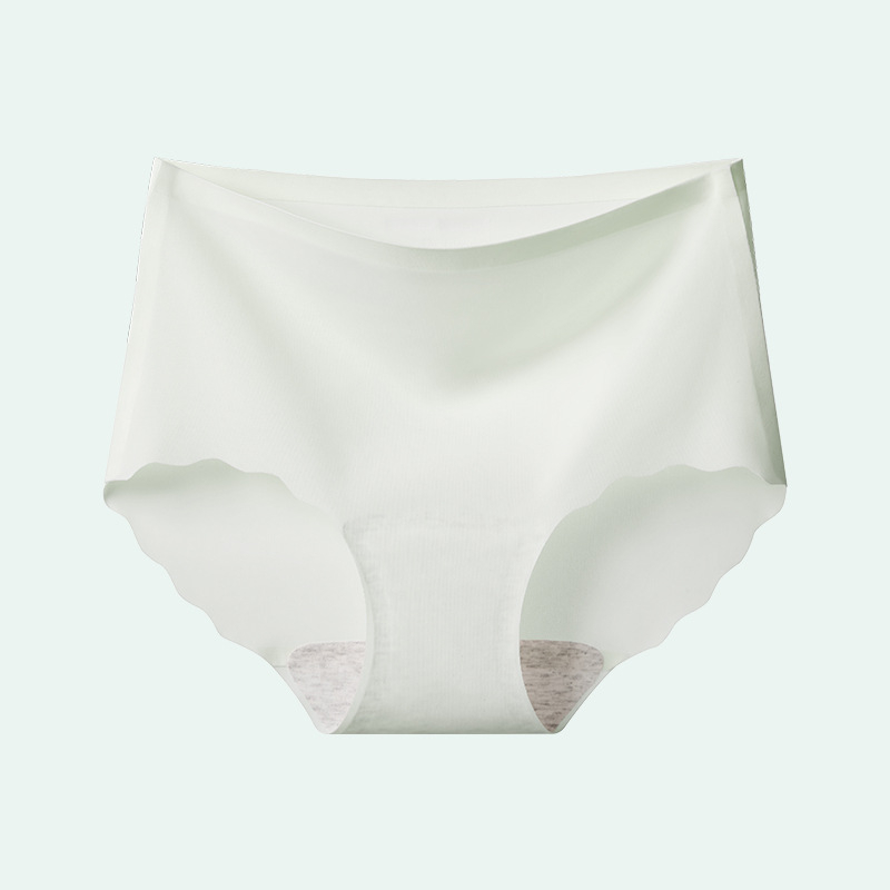 Sima női alsónemű Ice Silk anyagból, magas derekú, antibakteriális terület, plusz méret, nyárra könnyű