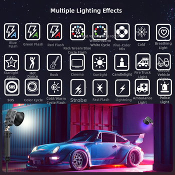 100W COB kitöltő fény fotózáshoz, kültéri hordozható RGB világítás fotózásra és élő közvetítéshez