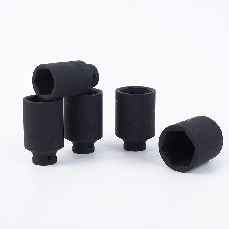 Foszfatált 1/2 hüvelykes pneumatikus hatszöges csatlakozó, 8 cm hosszú, magas nyomaték, csúszásmentes felület, különböző méretek
