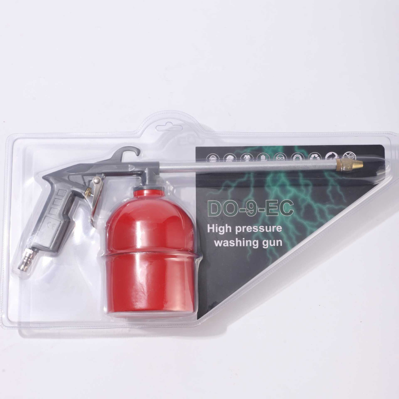 Kétfunkciós víz- és levegőtisztító pisztoly, permetező tartállyal, autómosás és motorrekesz tisztítása pneumatikus nagynyomású spriccelővel