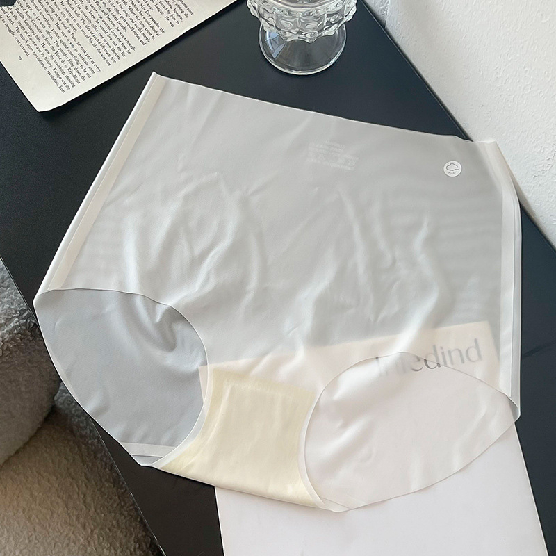 Varrás nélküli női jóga-fitness alsó, nyári magas derekú, Ice Silk anyagból, ultrakönnyű и lélegző
