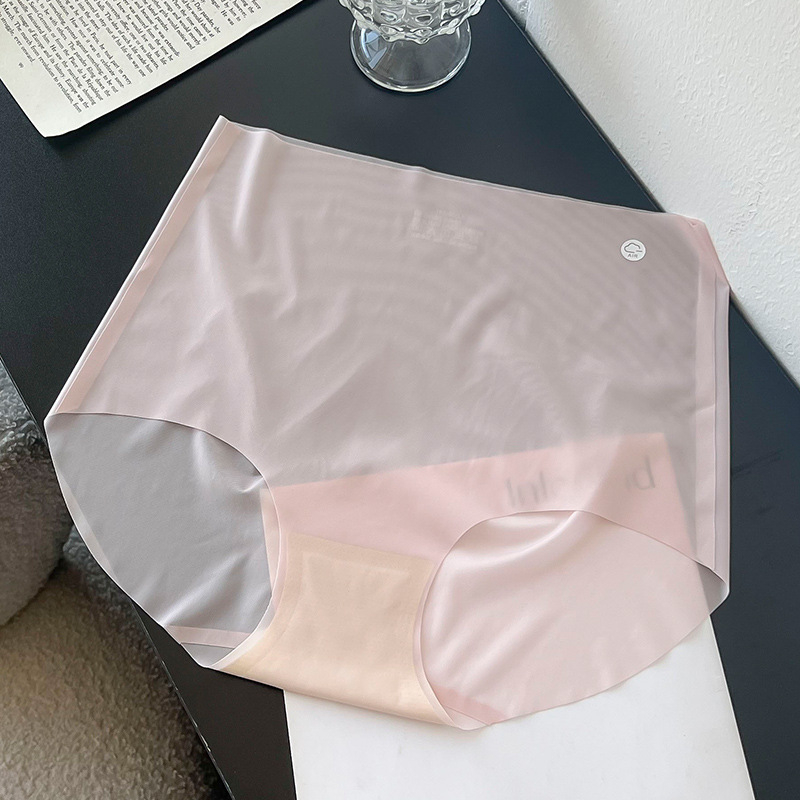 Varrás nélküli női jóga-fitness alsó, nyári magas derekú, Ice Silk anyagból, ultrakönnyű и lélegző