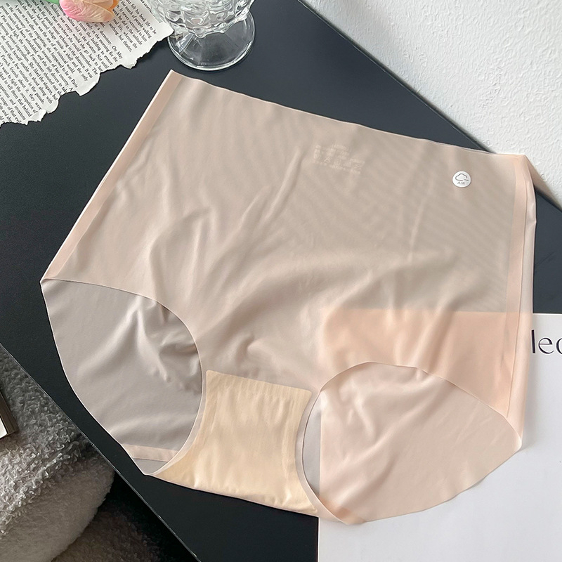 Varrás nélküli női jóga-fitness alsó, nyári magas derekú, Ice Silk anyagból, ultrakönnyű и lélegző