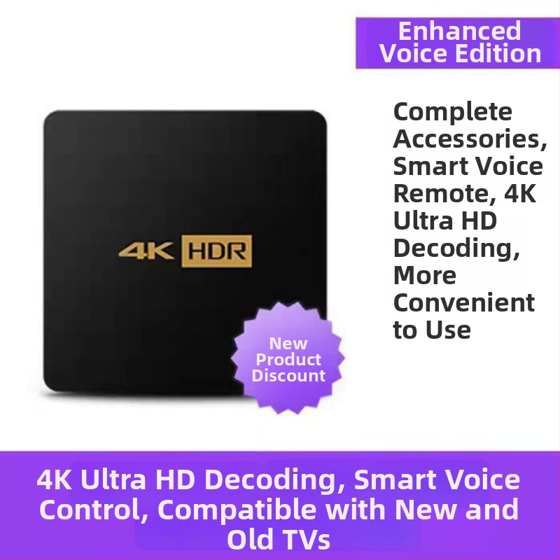 Q5 Android TV Box Bluetooth‑val, két sávos Wi‑Fi (2,4/5 GHz), hangvezérlés és képernyővetítés, Full HD