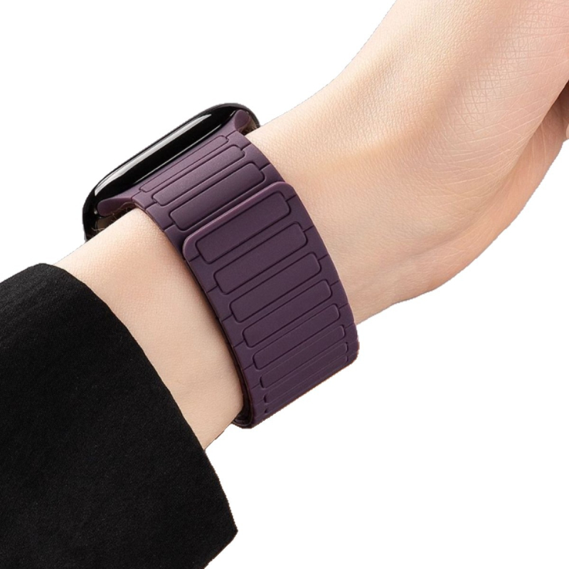Mágneses csattal rendelkező nylon fonott óraszíj Apple Watch Series 11-hez, 42 mm