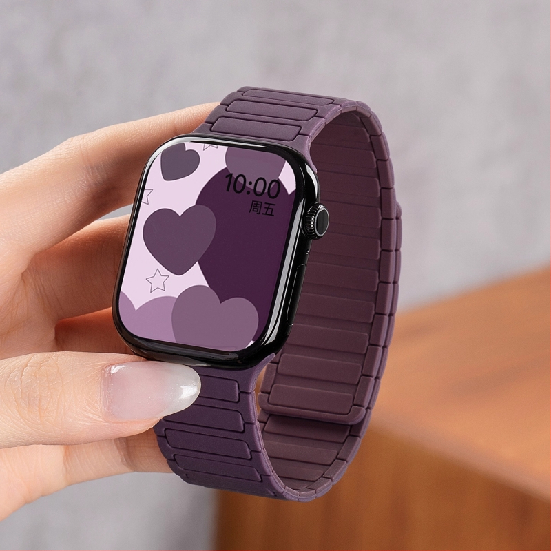 Mágneses csattal rendelkező nylon fonott óraszíj Apple Watch Series 11-hez, 42 mm