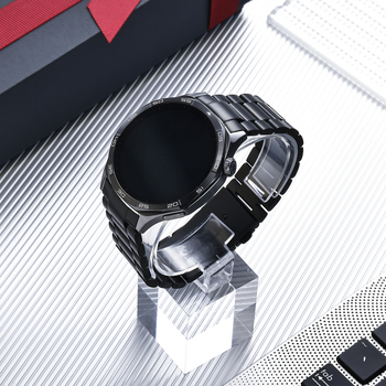Huawei Watch GT5-höz tervezett ívelt, szilárd rozsdamentes acél szíj