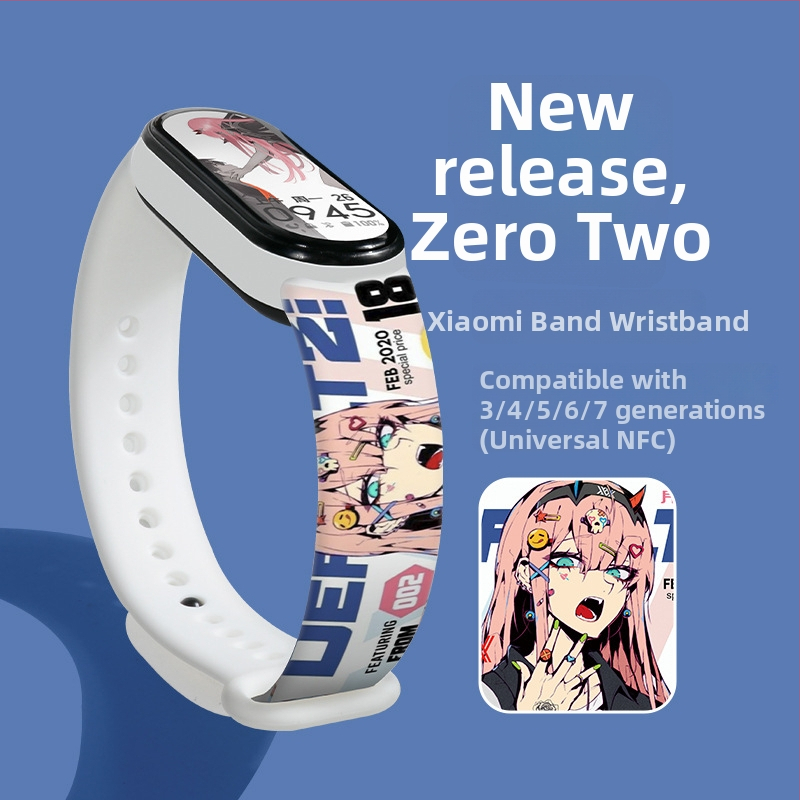 Karikatúra-stílusú csuklópánt Xiaomi Mi Band 4/5 és Mi Band 6 készülékekhez, NFC Verzió