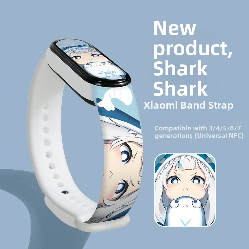 Karikatúra-stílusú csuklópánt Xiaomi Mi Band 4/5 és Mi Band 6 készülékekhez, NFC Verzió
