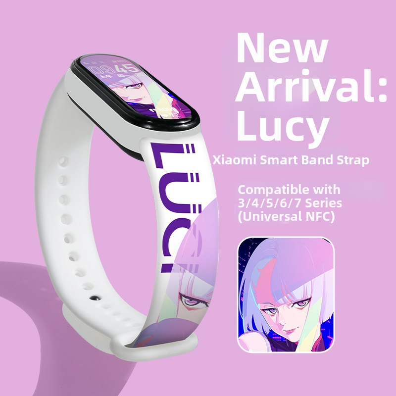 Karikatúra-stílusú csuklópánt Xiaomi Mi Band 4/5 és Mi Band 6 készülékekhez, NFC Verzió