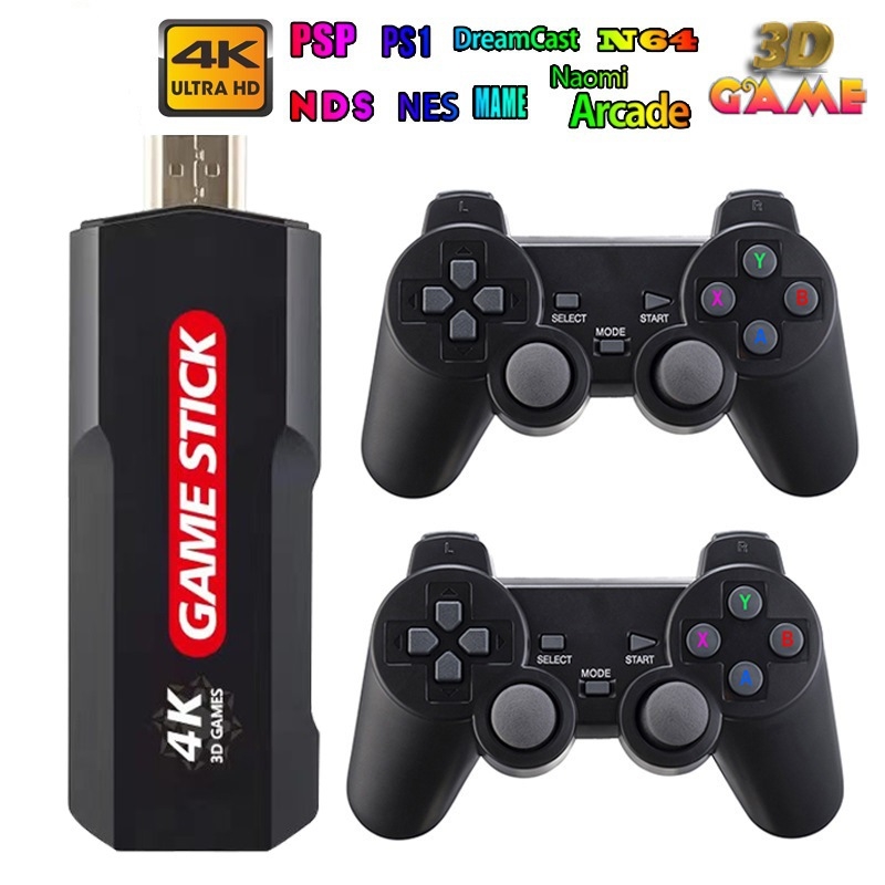 X2 nosztalgikus otthoni játékkonzol 64GB memóriával, vezeték nélküli kontrollerek, hűtőnyílások, HDMI 1080p, 3D klasszikus játékok