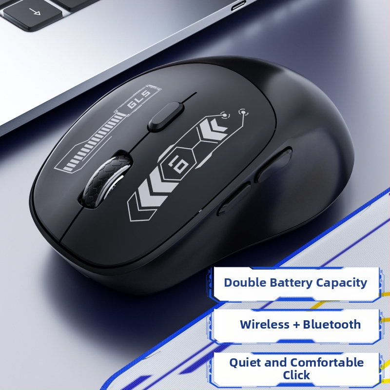 Bezdrôtová herná myš s duálnym režimom Bluetooth a tichým chodom pre notebook a kanceláriu