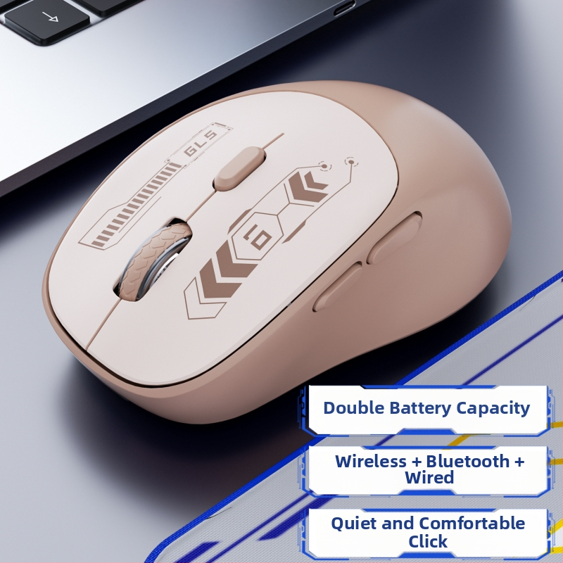 Vezeték nélküli Bluetooth-os kettős módú gaming egér, csendes működés, laptop és iroda