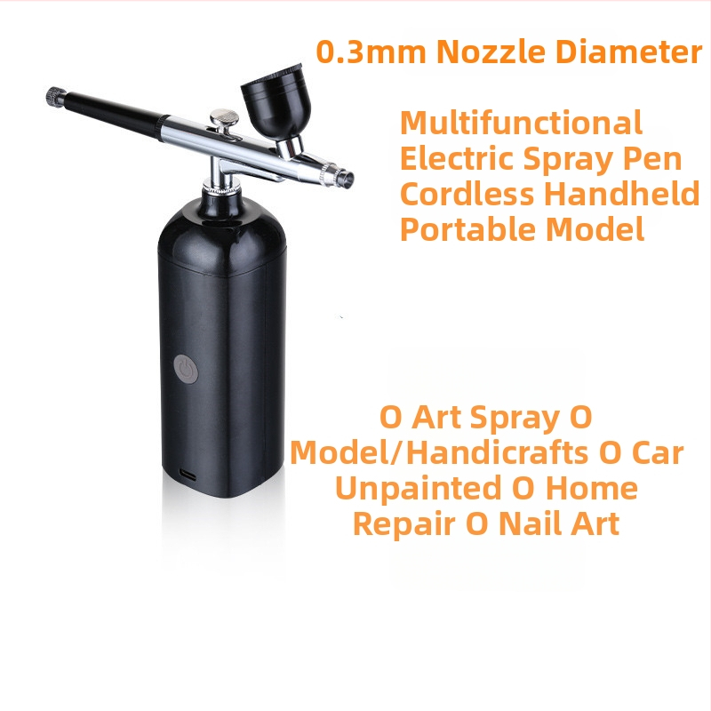 Mini elektromos airbrush pumpa készlet körömdíszítéshez, festéshez és színezéshez, kézi spraypisztoly