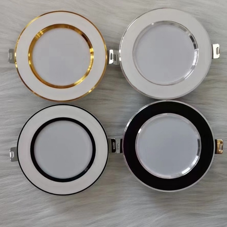 LED beépített mennyezeti downlight, 7W, kör alakú alumíniumtest, Bull-Eye lámpa a nappaliba, 7,5 cm nyílás