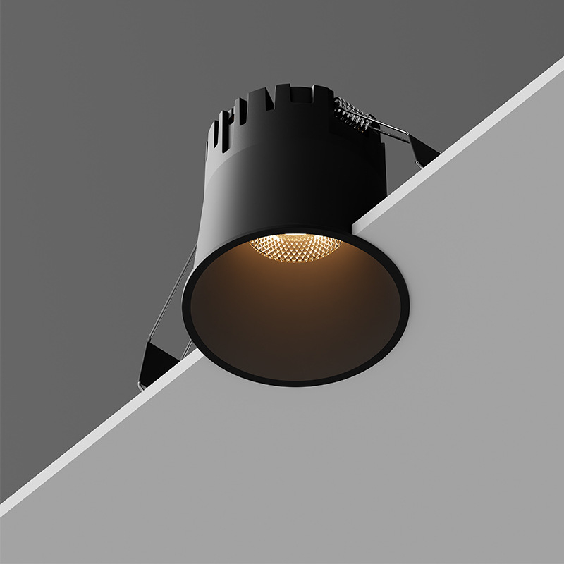 24V állandó feszültségű COB beépített downlight vitrinekhez, anti-glare, Ø75mm alumínium ház