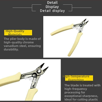 Sanshan SP-23 Mini Rozsdamentes acél Diagonális Vágófogó Műanyag Markolattal