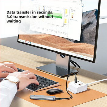 USB 3.1 4-poros töltő hub telefon-tartóval