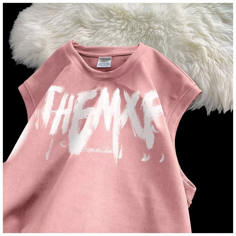 Uniszex ujjatlan nyári vékony, légáteresztő póló, laza szabás, hétköznapi streetwear