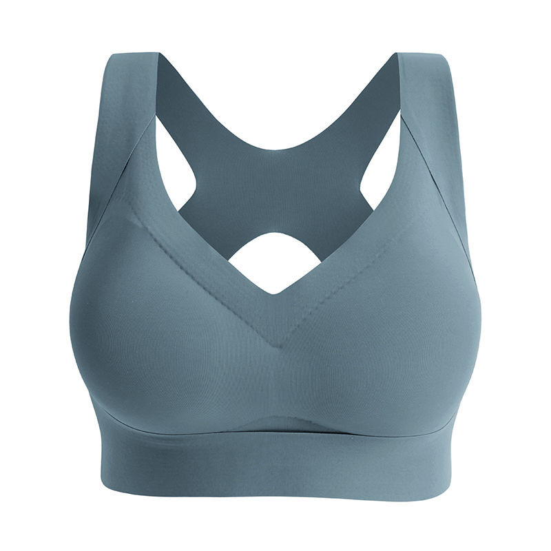 Sima, varrás nélküli push-up melltartó oldalsó fedéssel, szép hát, Ice Silk anyag, női jóga felső