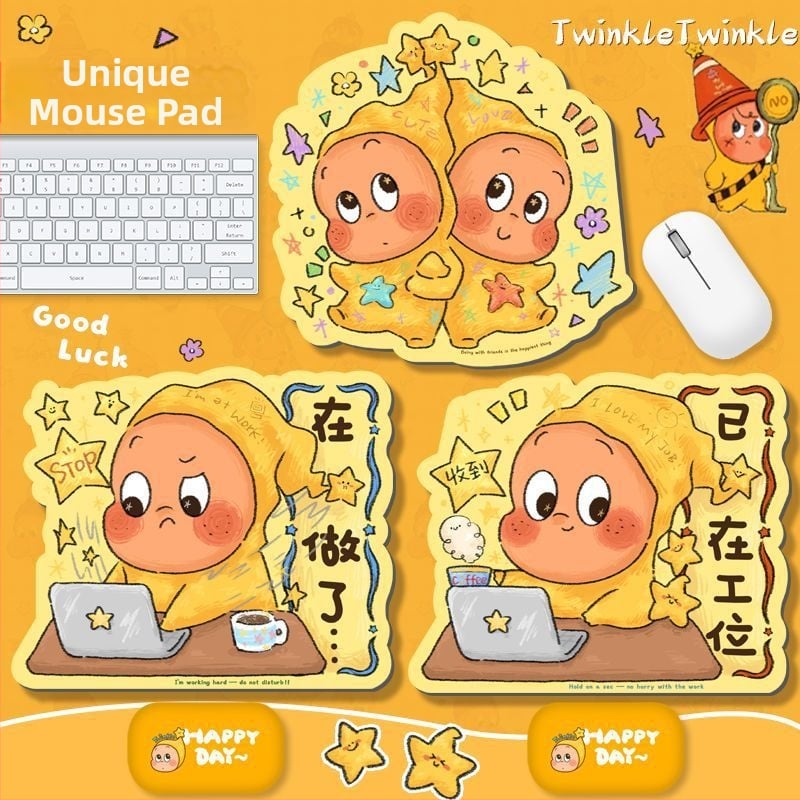 Karikatúra űrlény alakú egérpad, kis méret, irodai és otthoni használatra, e-sport játékokhoz