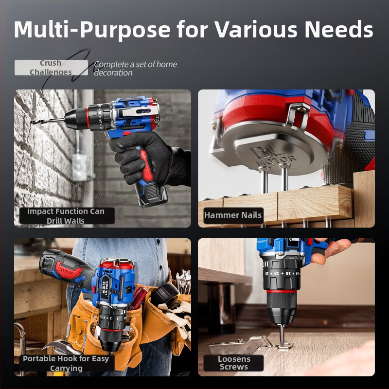 16,8V brushless ütéses fúró-csavarozó, akkumulátoros, vezeték nélküli
