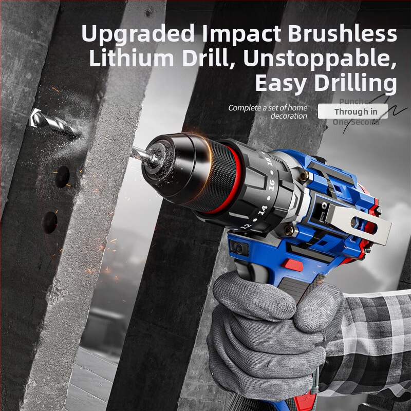 16,8V brushless ütéses fúró-csavarozó, akkumulátoros, vezeték nélküli