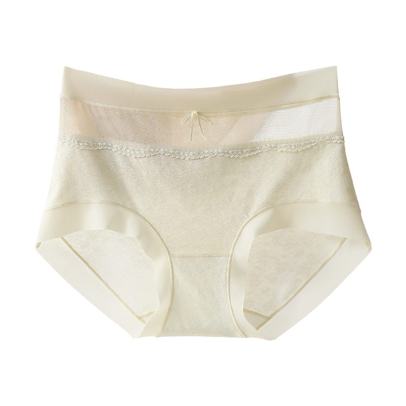 Manlali Modal pamut jacquard magas derekú seamless, áttört hálóval ellátott selyem belső rész antibakteriális és lélegző háromszög alsónemű