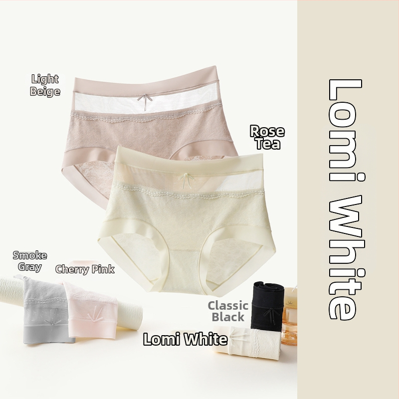 Manlali Modal pamut jacquard magas derekú seamless, áttört hálóval ellátott selyem belső rész antibakteriális és lélegző háromszög alsónemű
