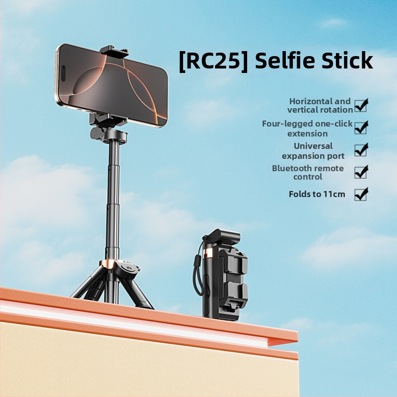 RC25 Mini Hordozható Okostelefon Selfie Bot Négylábú Állvánnyal