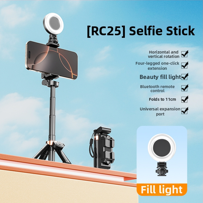 RC25 Mini Hordozható Okostelefon Selfie Bot Négylábú Állvánnyal
