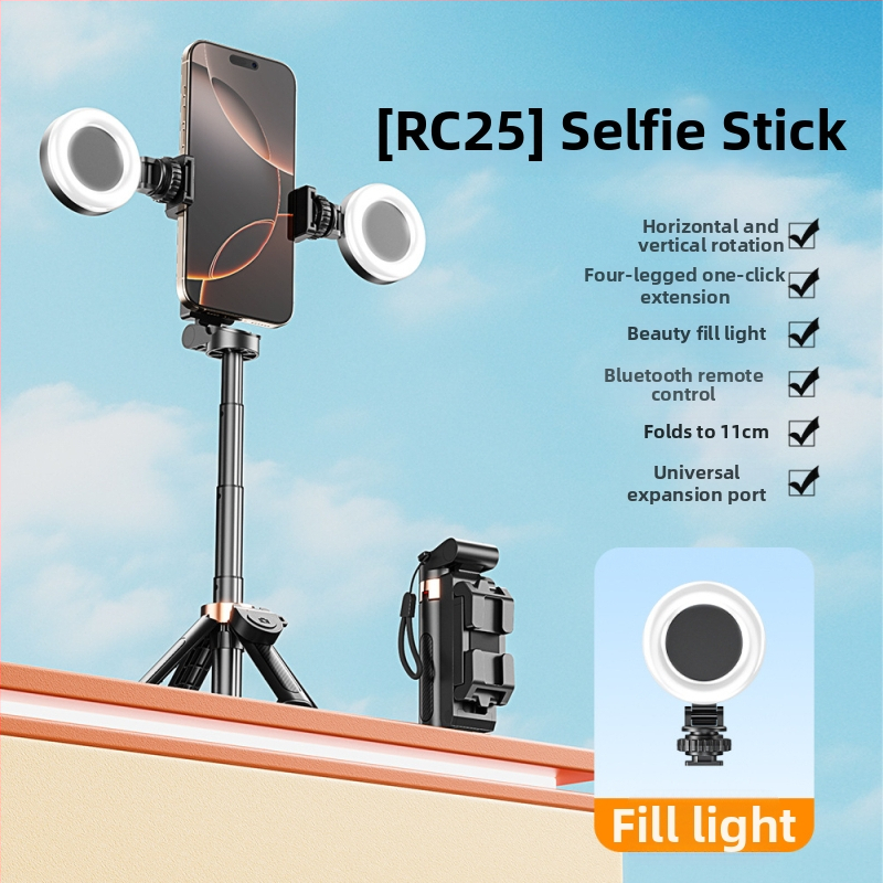 RC25 Mini Hordozható Okostelefon Selfie Bot Négylábú Állvánnyal