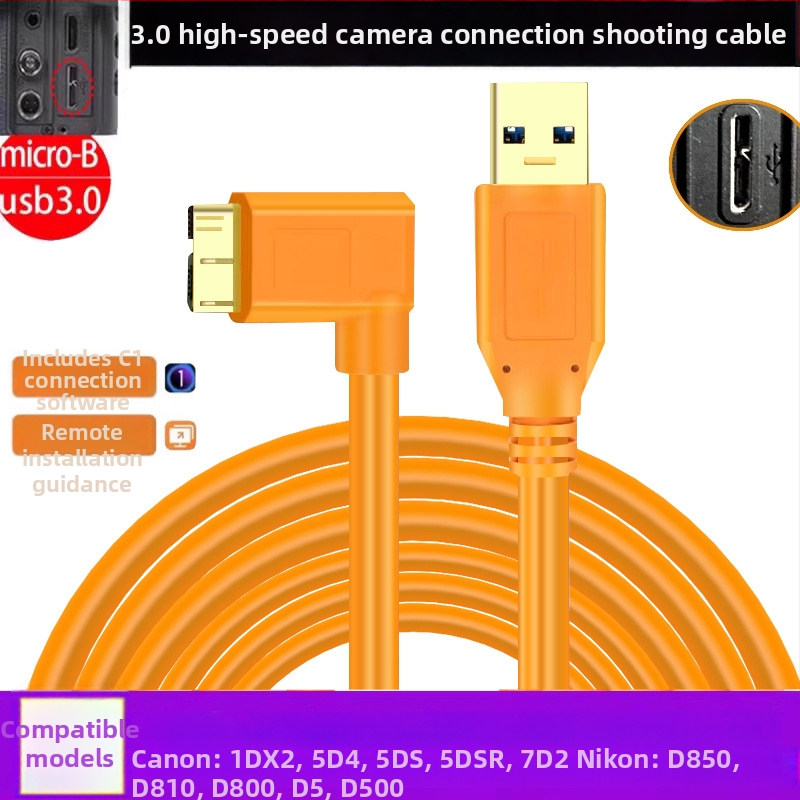 Sony A7M3, A7R3 és A7R4 fényképezőgépekhez USB Type-C kábel számítógéphez csatlakoztatáshoz, gyors adatátvitel